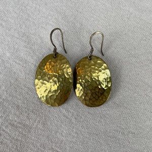 🏝️ Hammered Brass Earrings